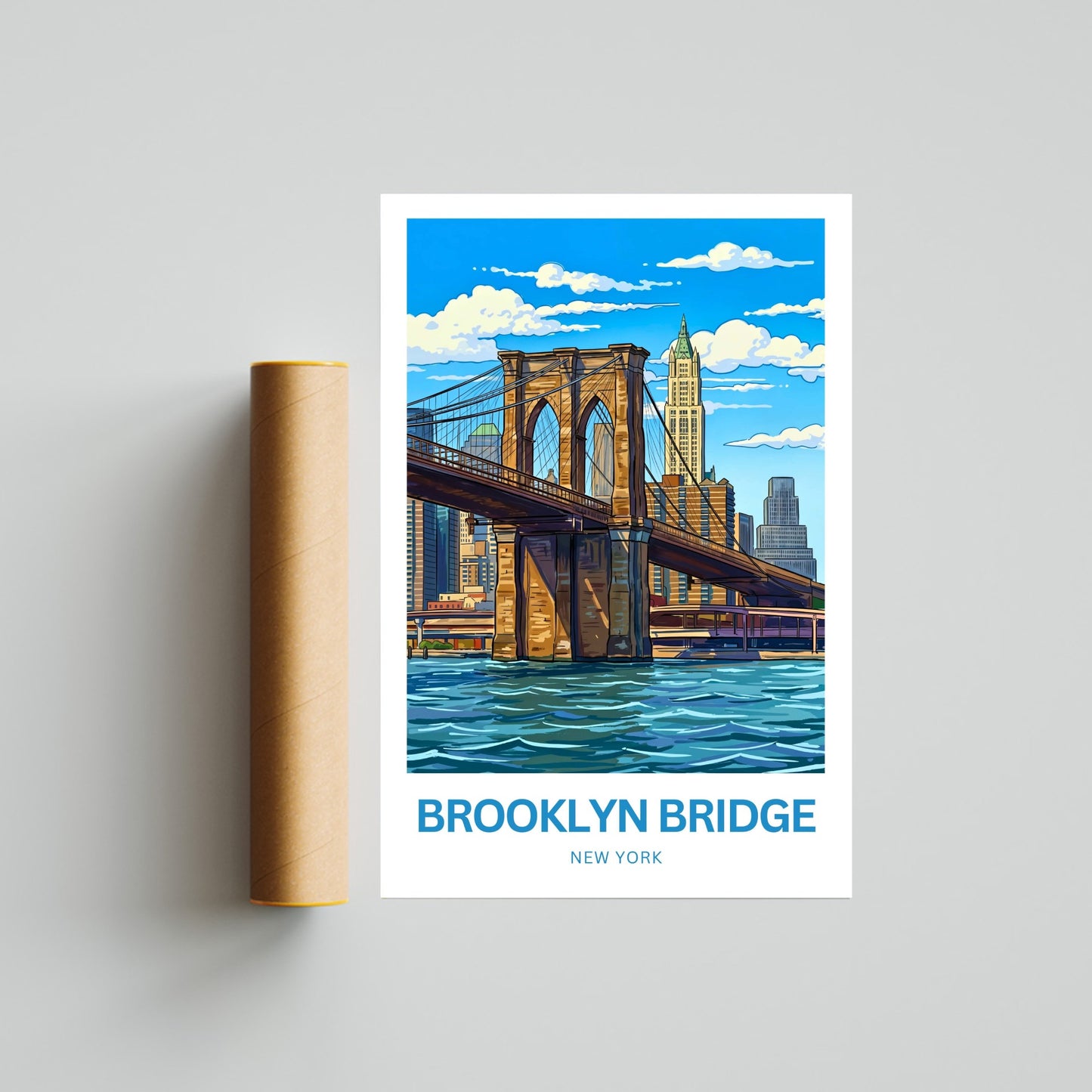 Brooklyn Bridge Travel Poster -  The Great Crossing