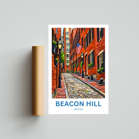 Beacon Hill Travel Poster -  Mesmerizing Street