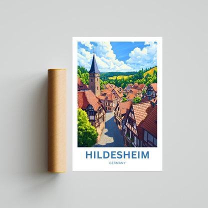 Hildesheim Travel Poster- Germany Heritage & Harmony