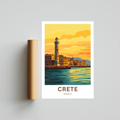 Crete Travel Poster - Timeless Island of Greece