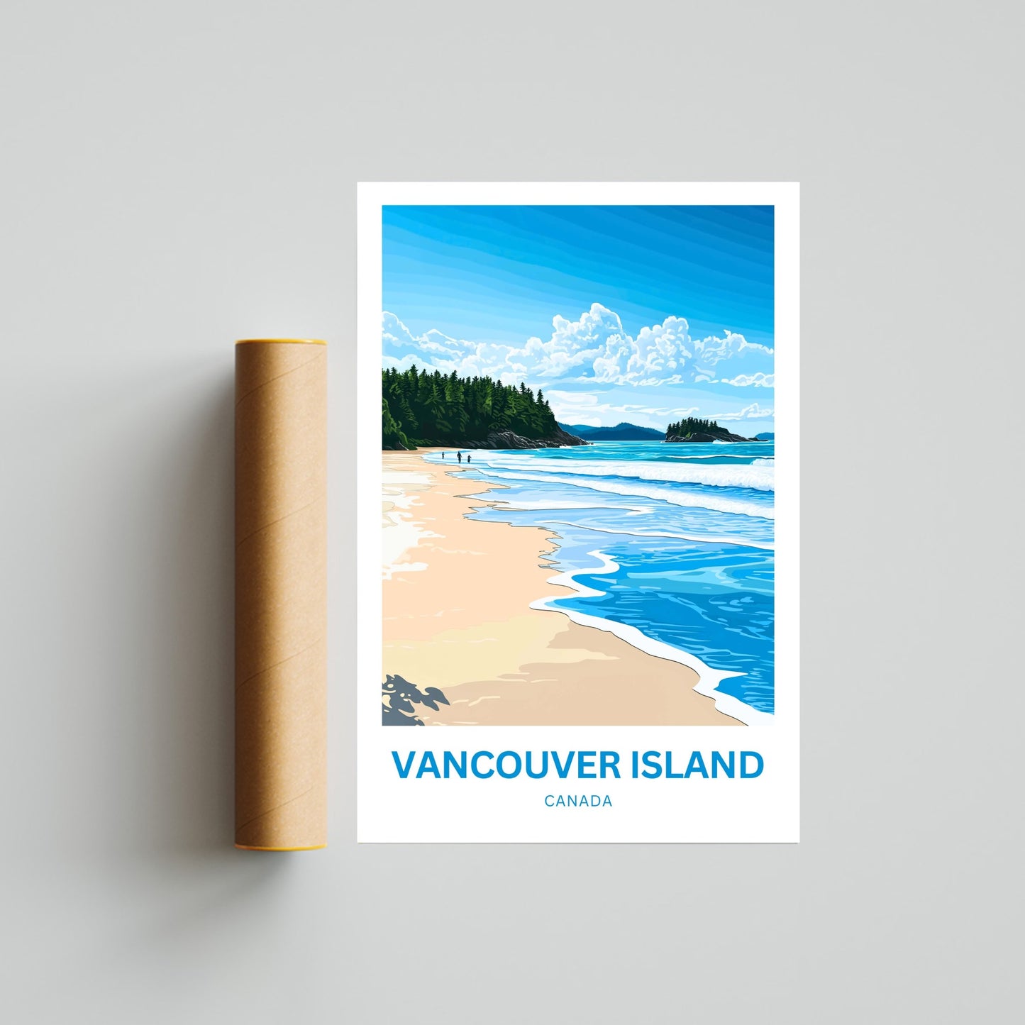 Vancouver Island Travel Poster - Hidden Bays and Forest Dreams