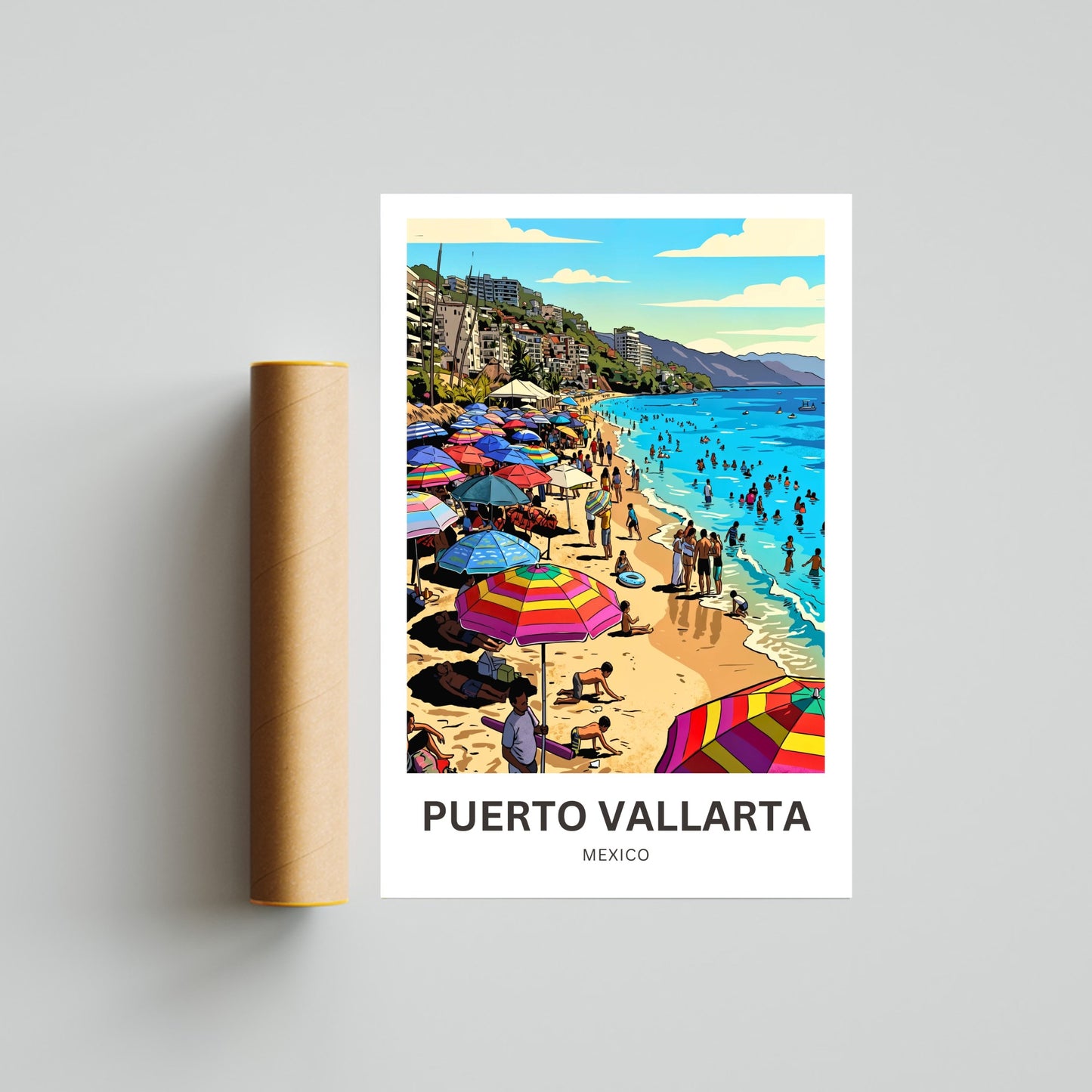 Puerto Vallarta  Travel Poster - Coastal Charm