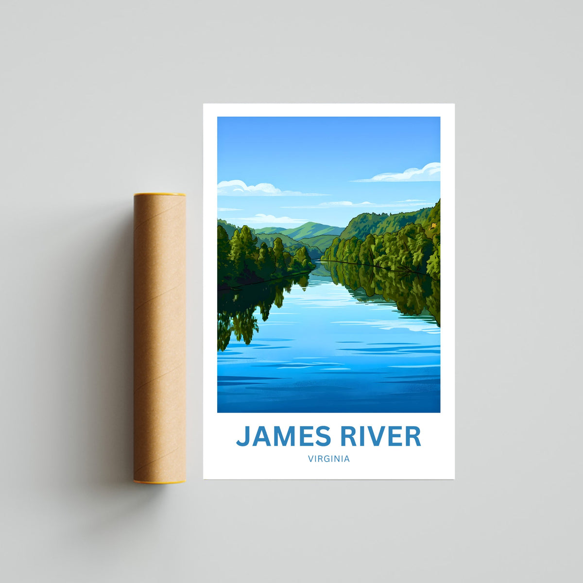 James River Travel Poster - Virginia