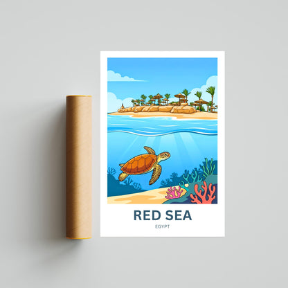 Red Sea Travel Poster - Egypt