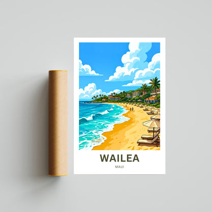 Wailea Travel Poster -  Maui Paradise