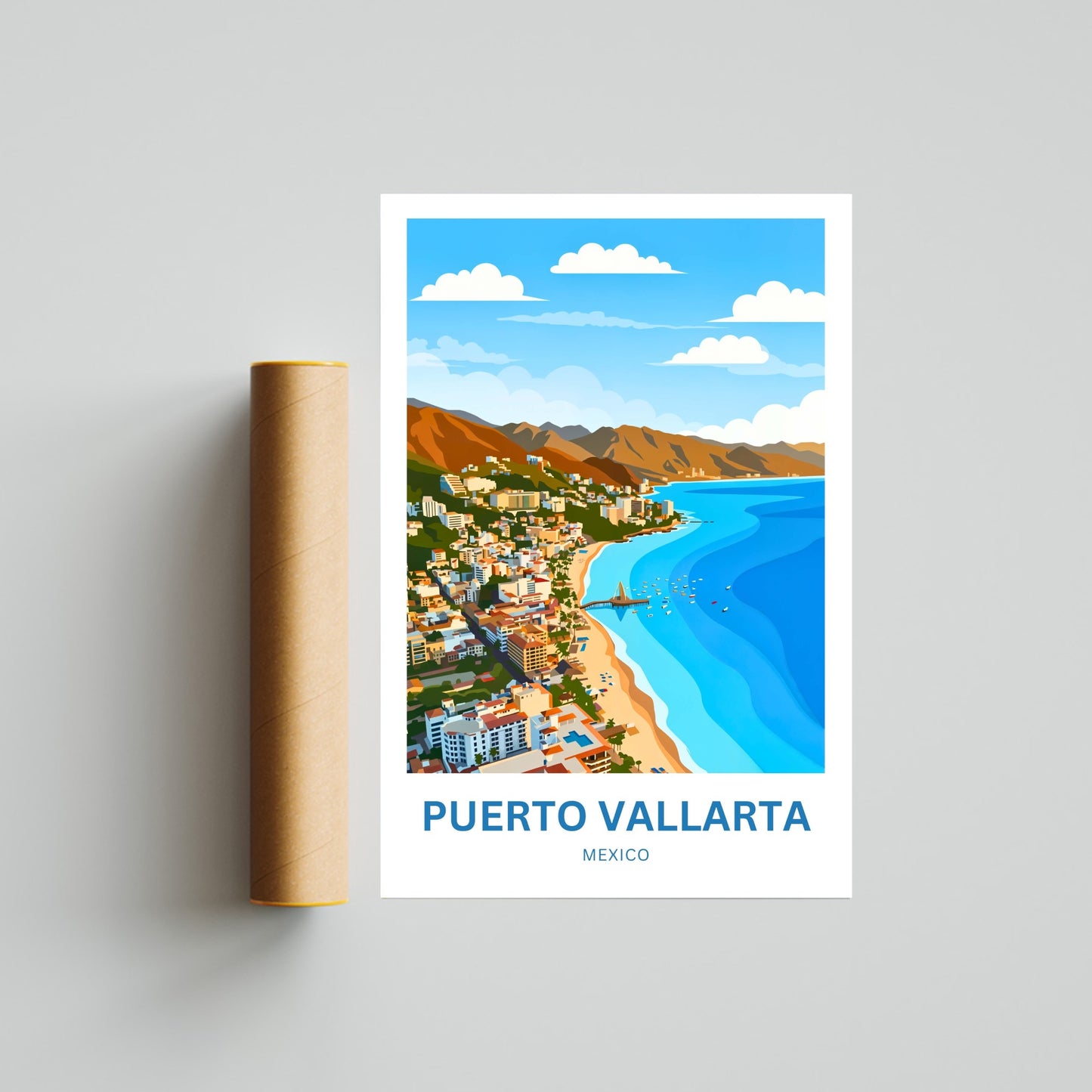 Puerto Vallarta  Travel Poster - Spirit of Mexico