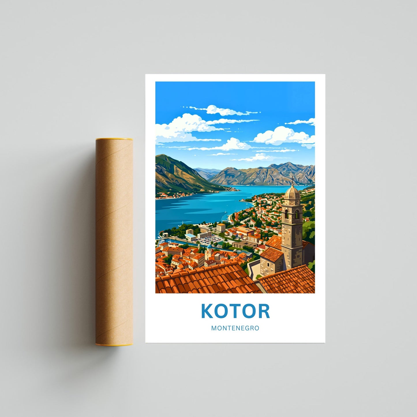 Kotor Travel Poster -   Coastal Dreams