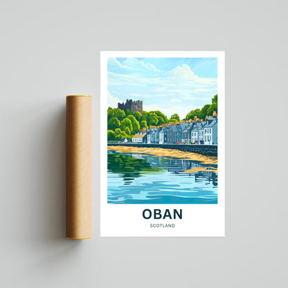 Oban Travel Poster - Castles & Coastlines