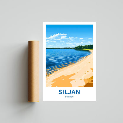 Lake Siljan Travel Poster - Sweden