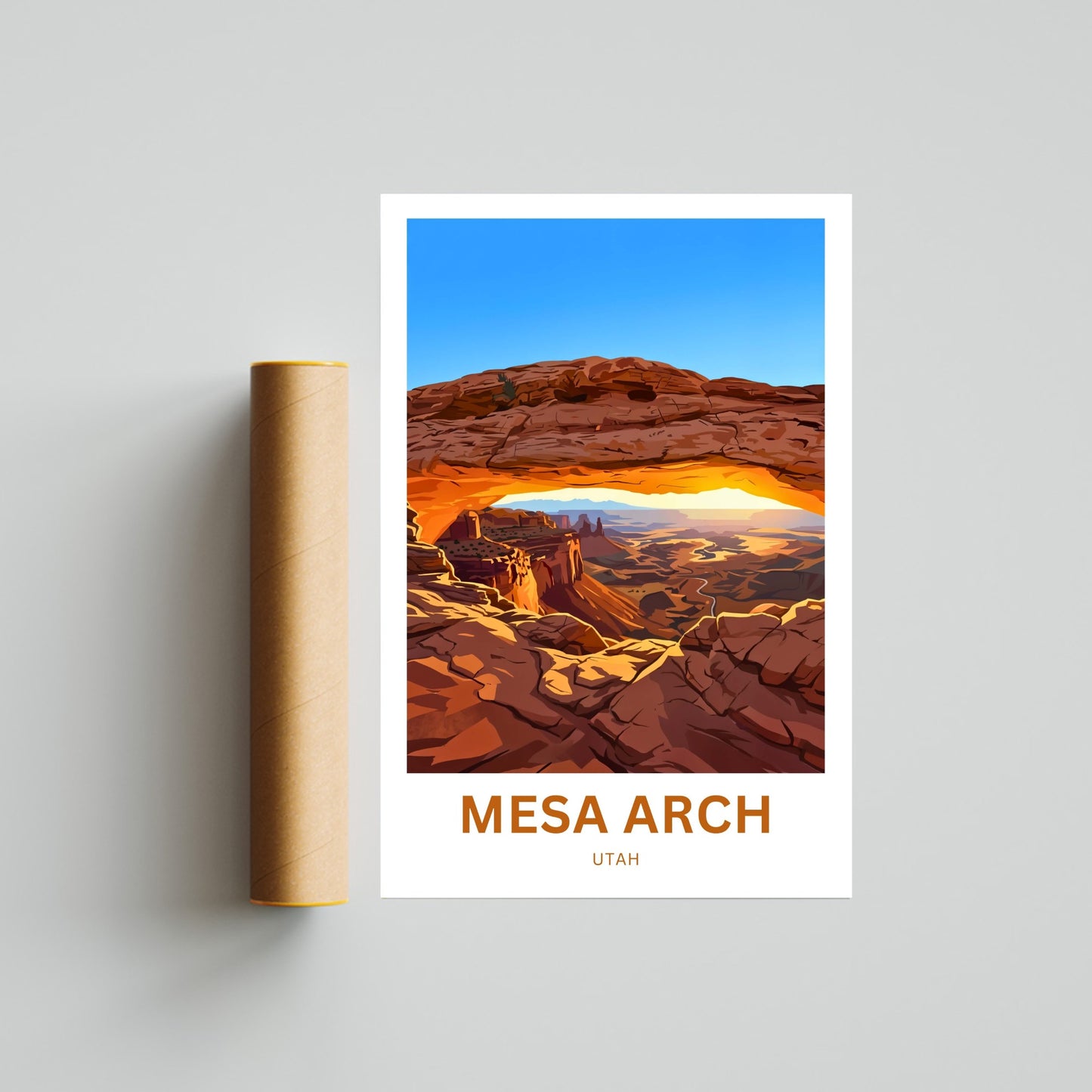 Mesa Arch Travel Poster -  Stunning Arch View Point