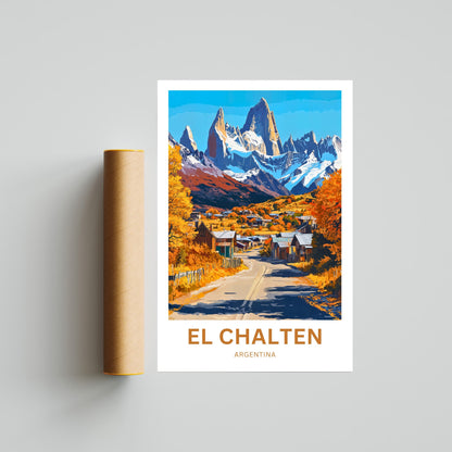 El Chalten Travel Poster - Captivating Mountains Villages