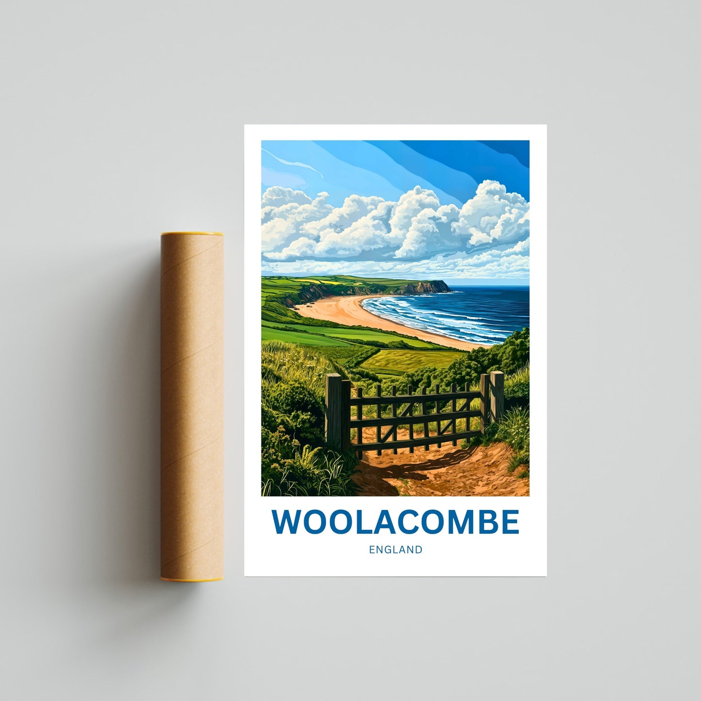 Woolacombe Travel Poster - Devon, England