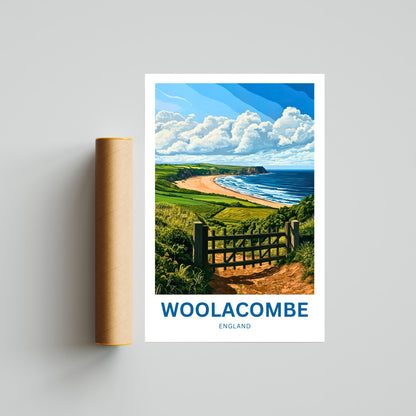 Woolacombe Travel Poster - Devon, England