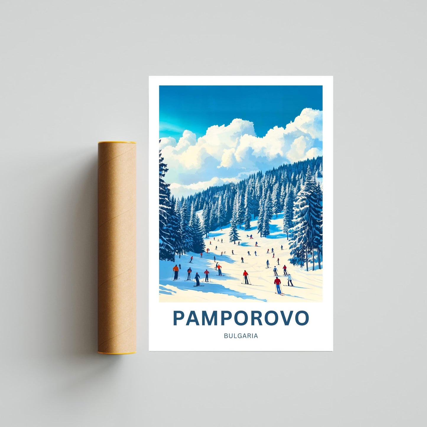 Pamporovo Ski Travel Poster - Bulgaria Winter Escape