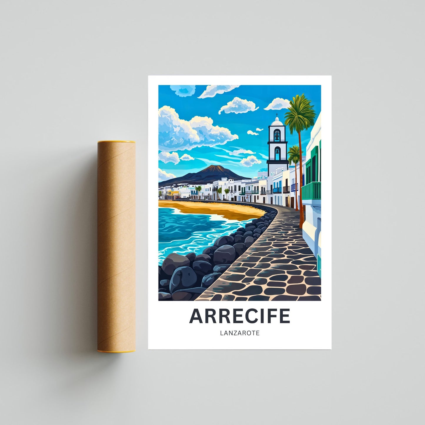 Arrecife Travel Poster- Lanzarote Coastal Charm
