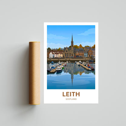 Leith, Waterfront Travel Poster