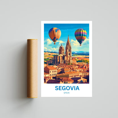 Segovia Travel Poster - Cathedral