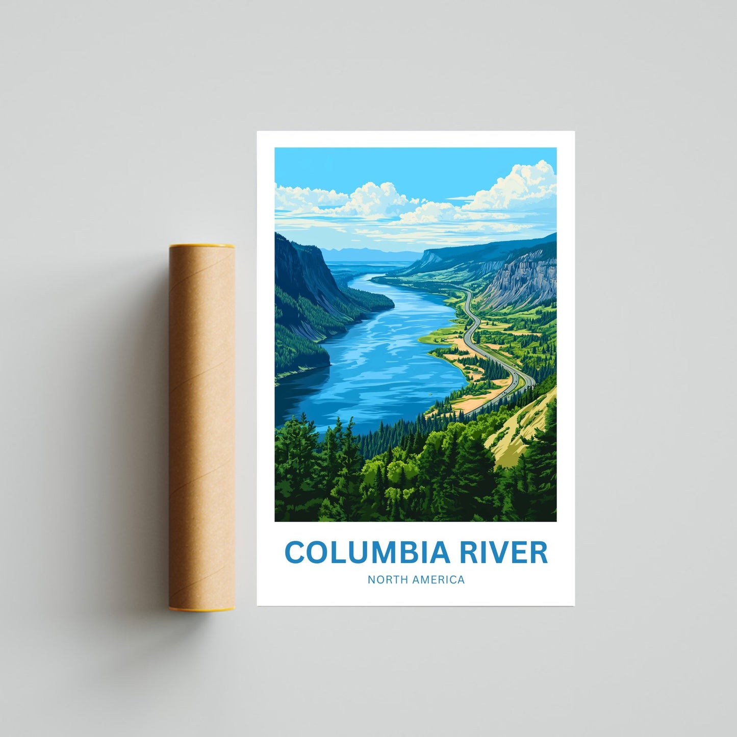 Columbia River Travel Poster- Washington