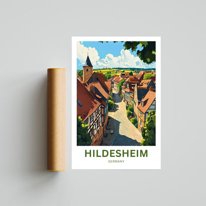 Hildesheim Travel Poster- Germany Where History Lives