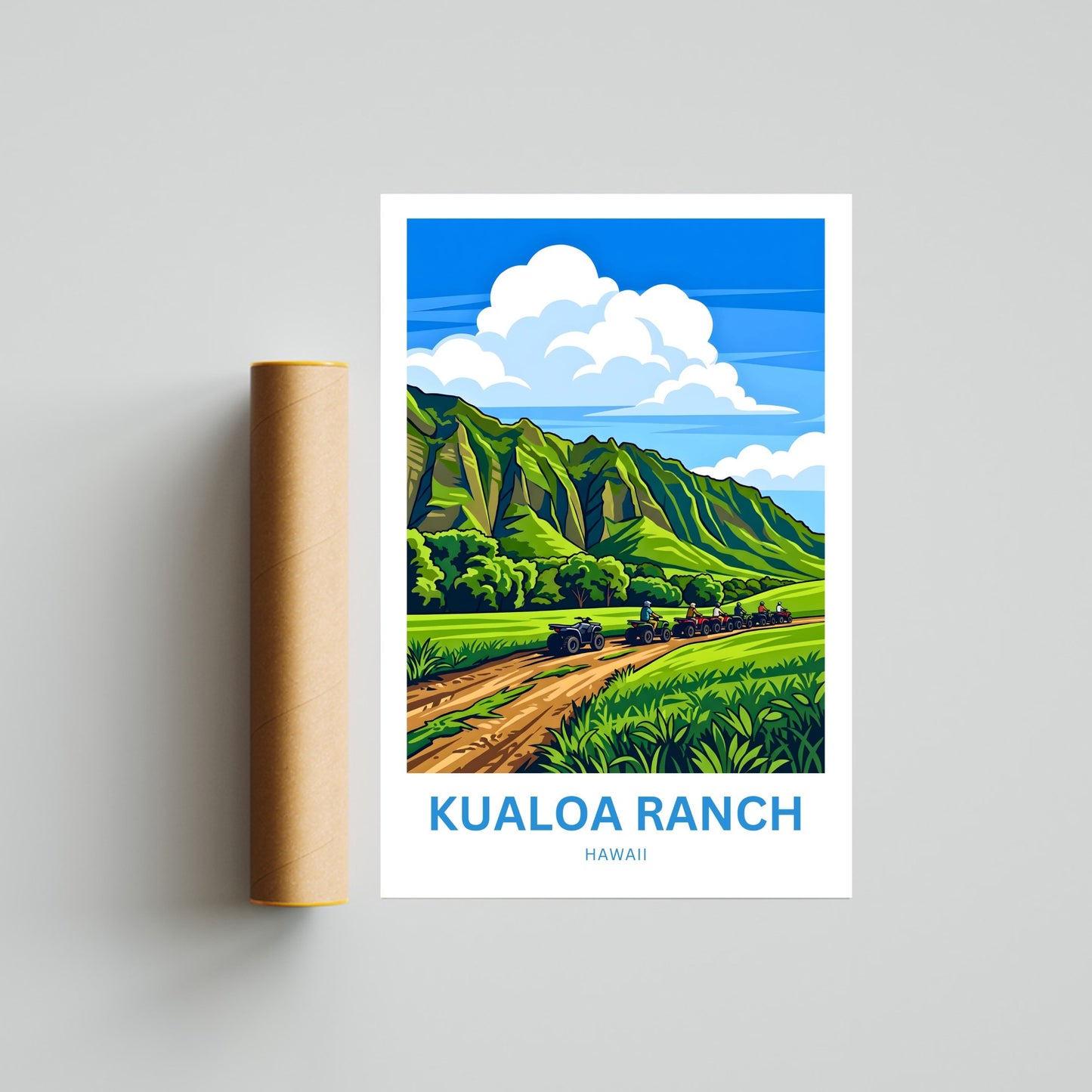 Kualoa Ranch  Travel Poster