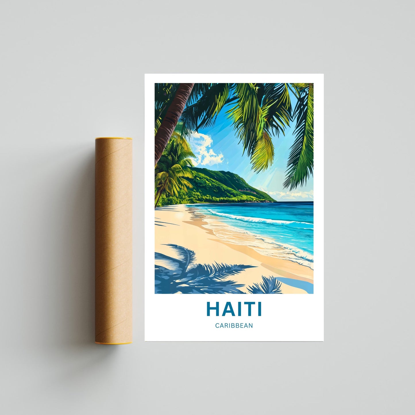 Haiti Travel Poster - Captivating Tropical Paradise of Caribbean