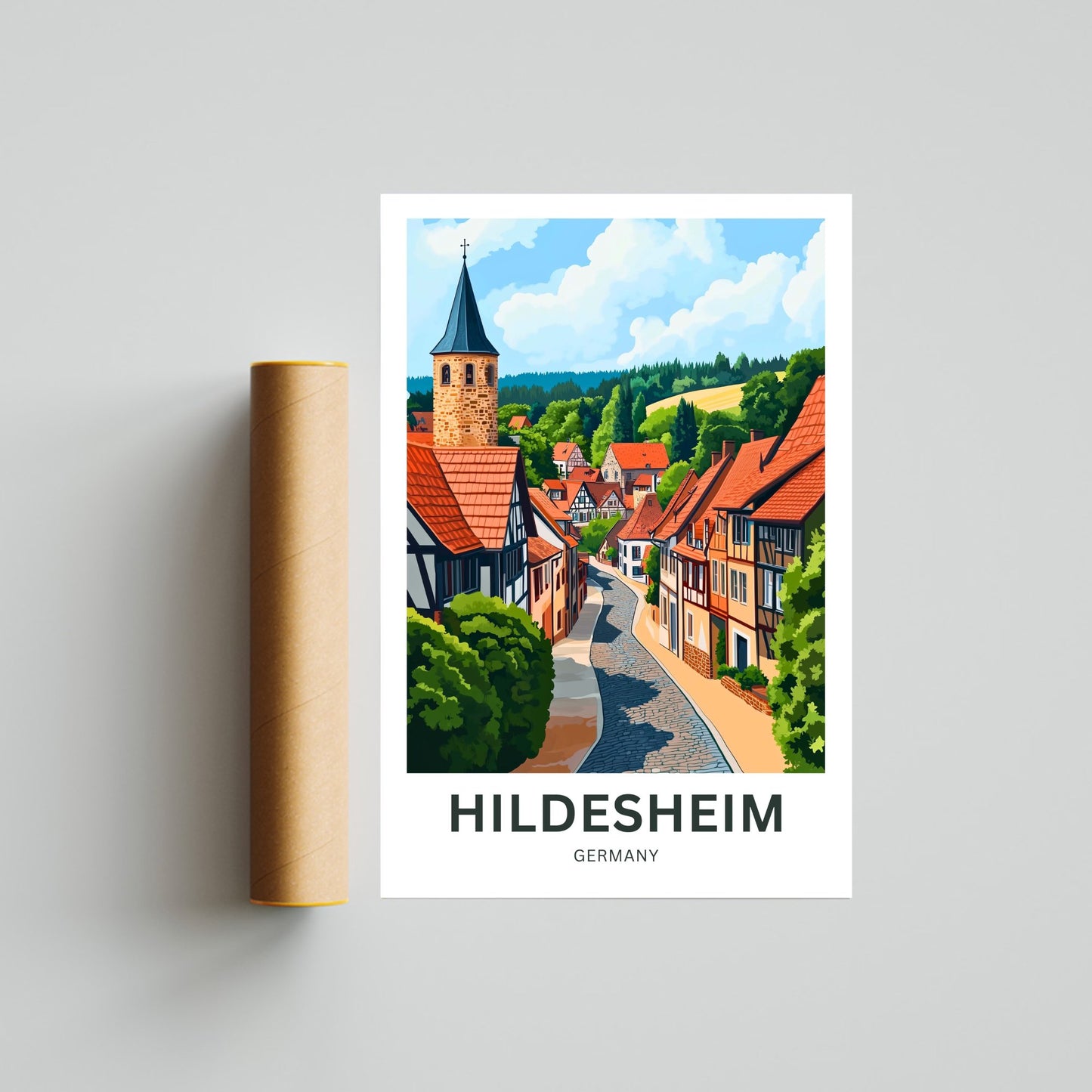 Hildesheim Travel Poster- Stunning Historic Village