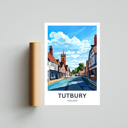 Tutbury Travel Poster - Captivating Street View