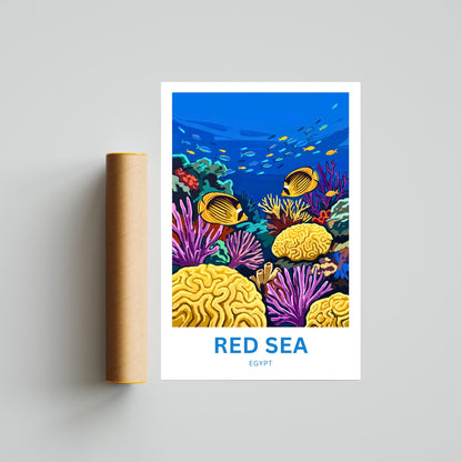 Red Sea Travel Poster - Living Coral