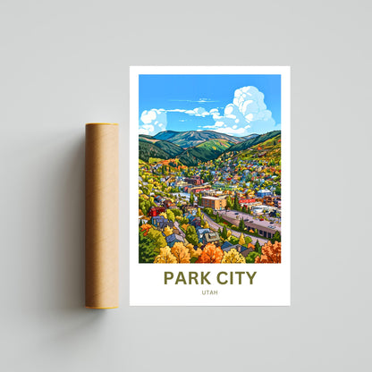Park City Travel Poster - Utah