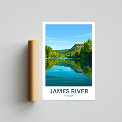 James River Travel Poster