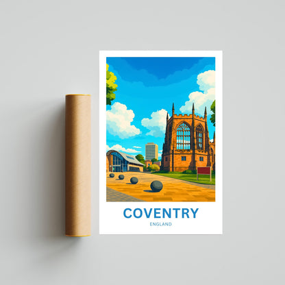 Coventry Travel Poster- Cathedral