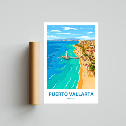 Puerto Vallarta  Travel Poster - Mexico