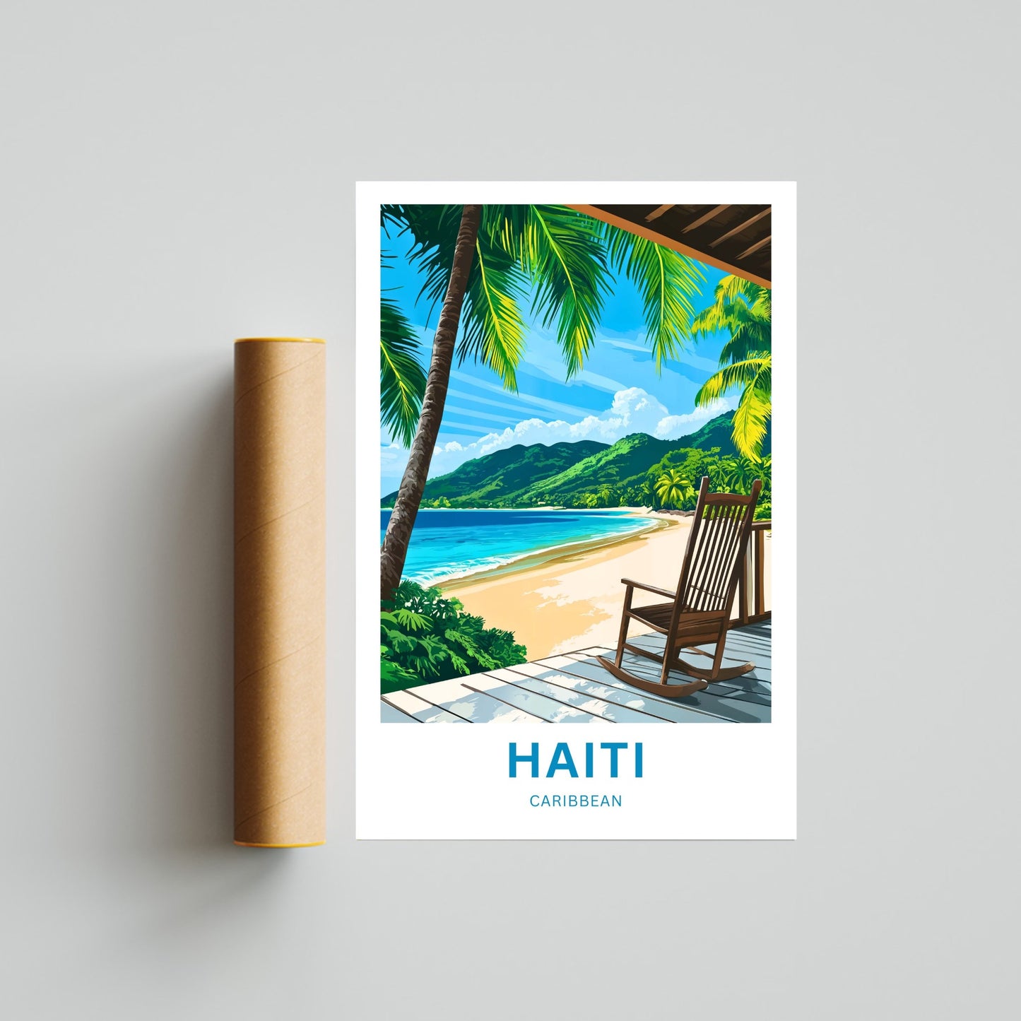 Haiti Travel Poster - Seaside Tranquility