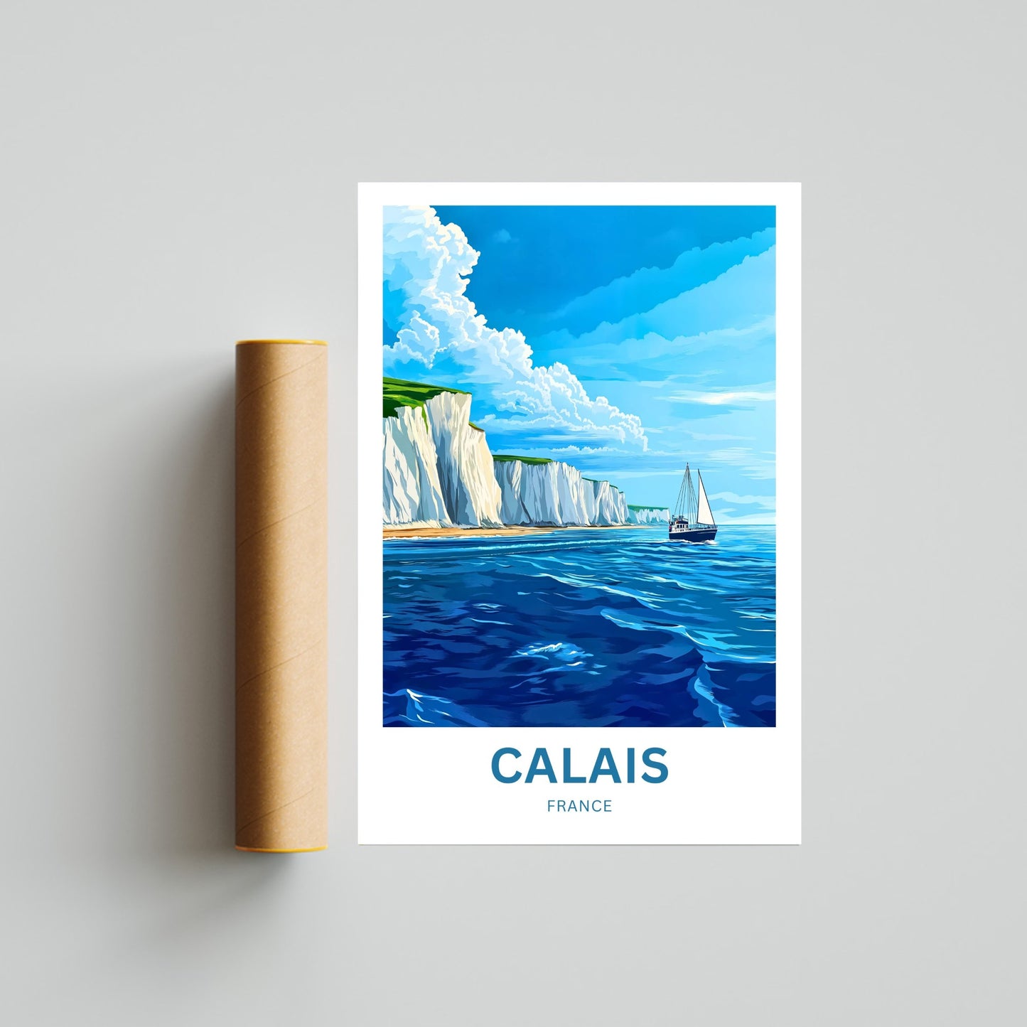 Calais Travel Poster - France