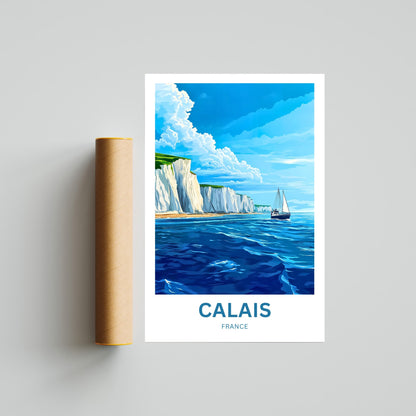 Calais Travel Poster - France