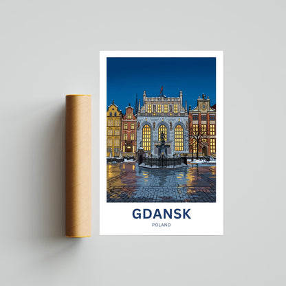 Gdańsk  Travel Poster - Poland