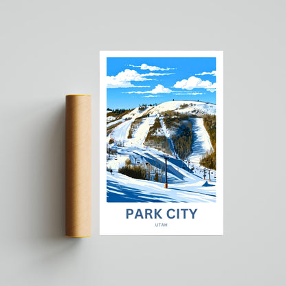 Park City Travel Poster - Ski Resort
