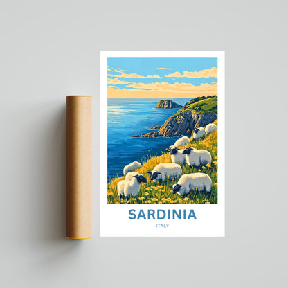 Sardinia Travel Poster - Captivating View of Sheperds