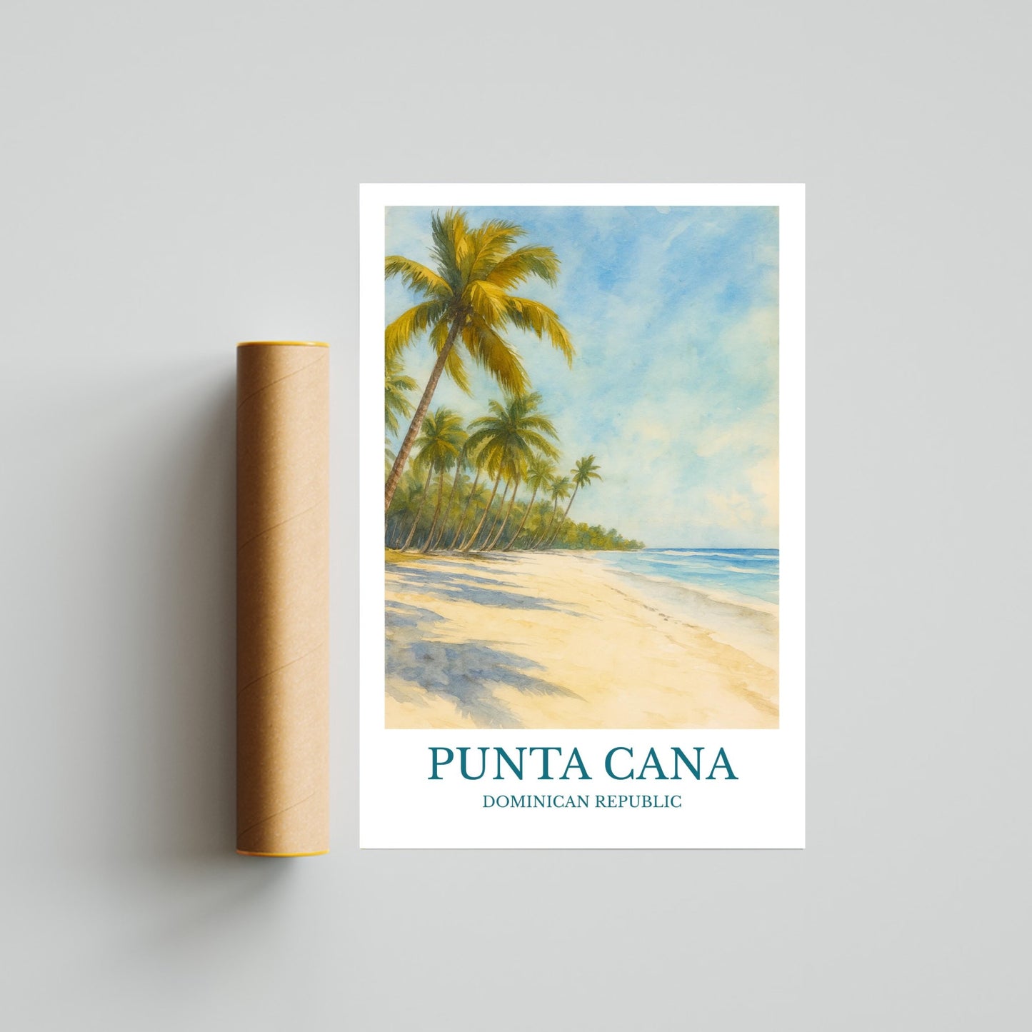 Punta Cana, Watercolor design poster, Dominican Republic Print, Punta Cana Wall Art