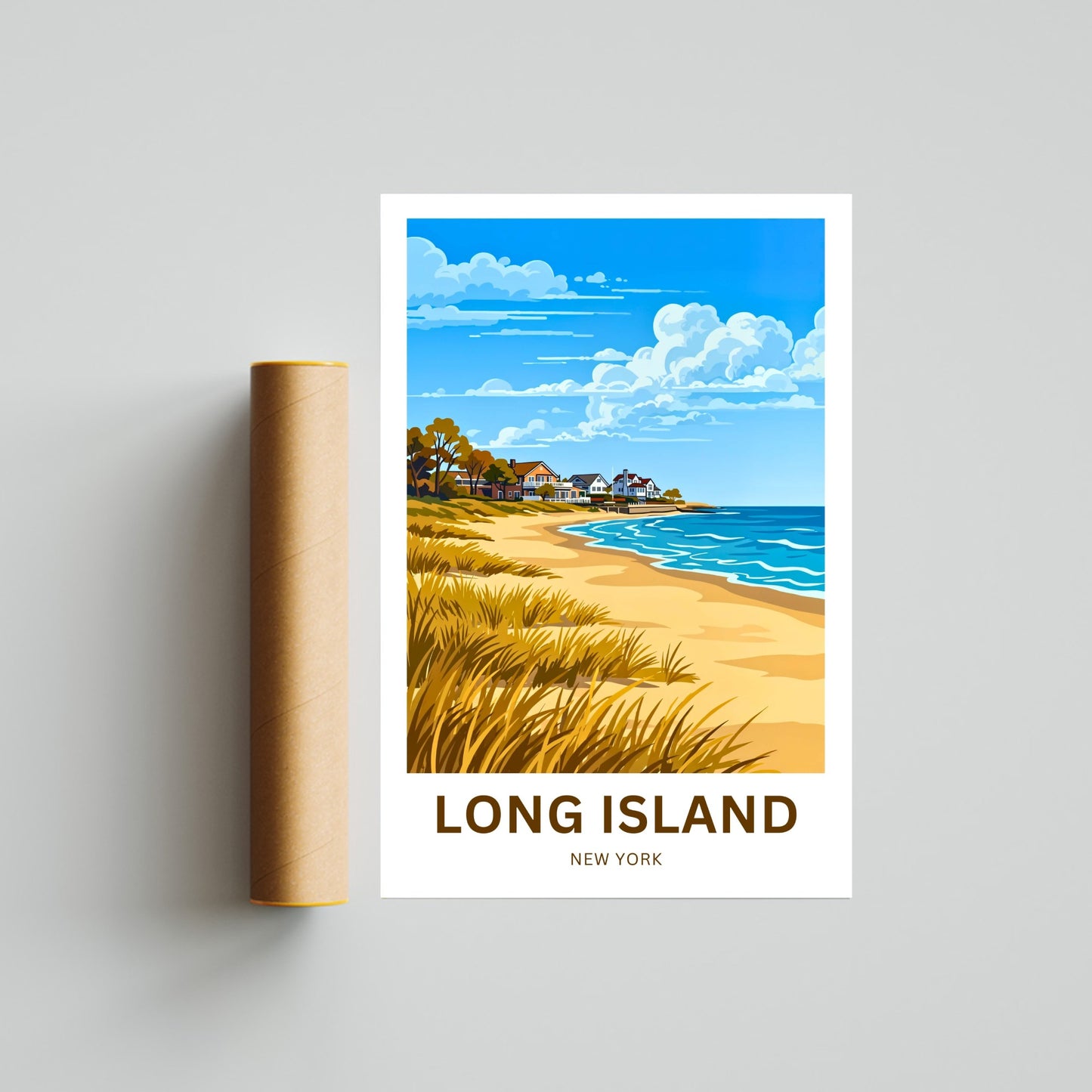 Long Island Travel Poster -  Coastal Bliss