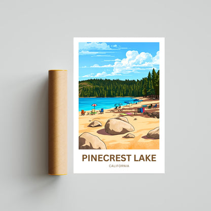 Pinecrest Lake Travel Poster
