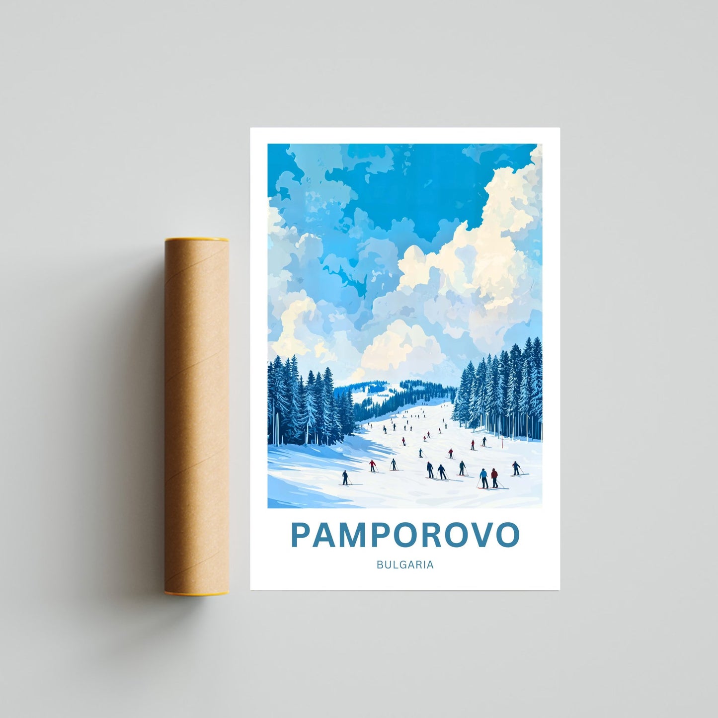 Pamporovo Ski Travel Poster - Bulgaria