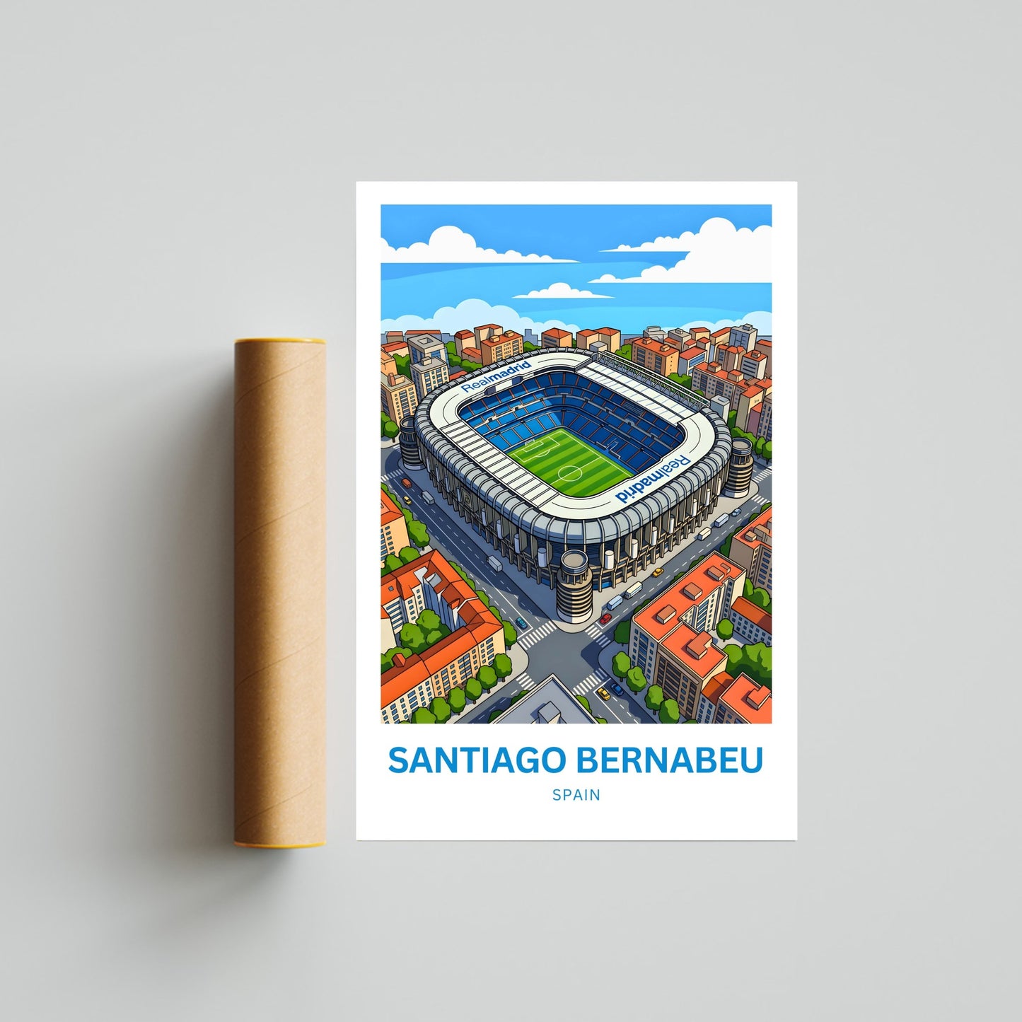 Santiago Bernabéu Stadium Travel Poster - Home Real Madrid