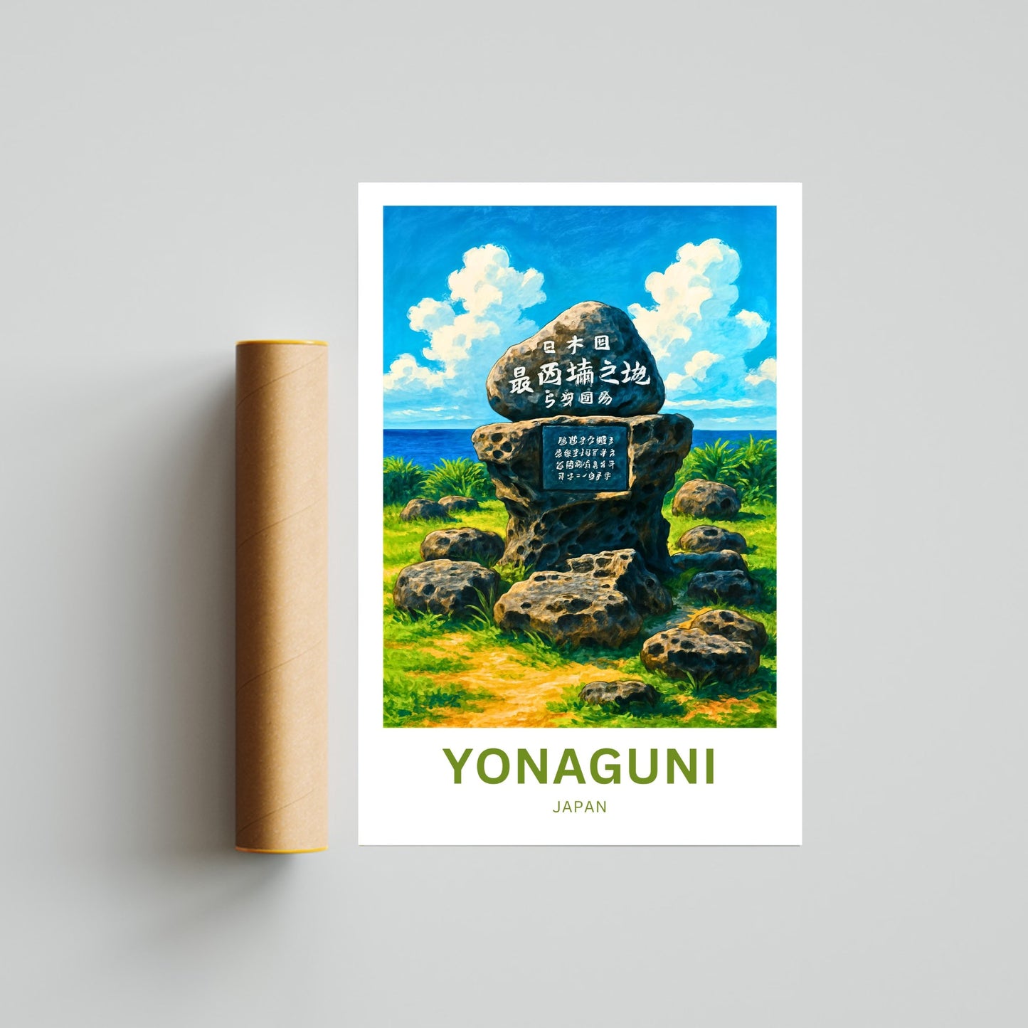 Yonaguni Travel Poster - Japan