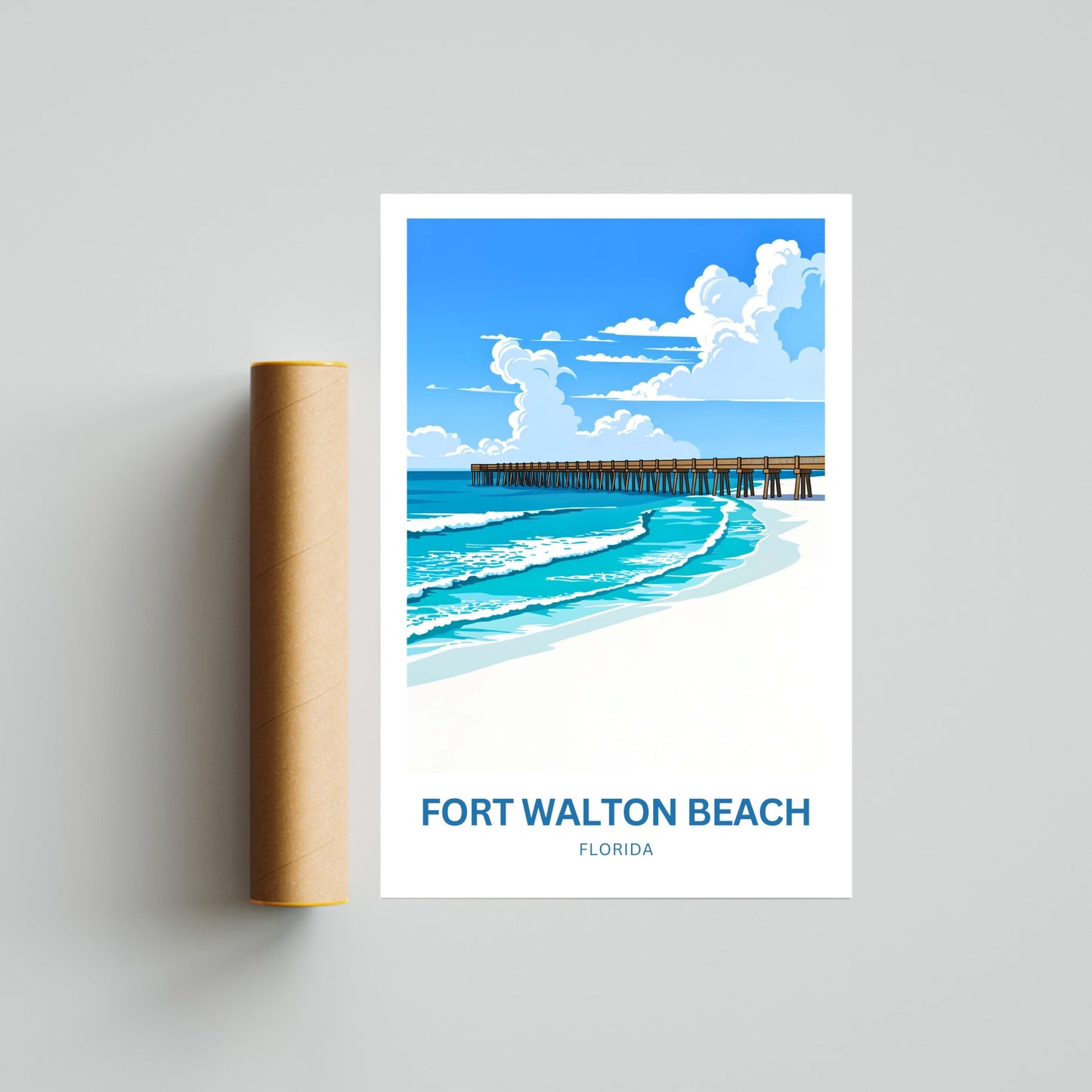 Fort Walton Beach Travel Poster - Paradise Calling