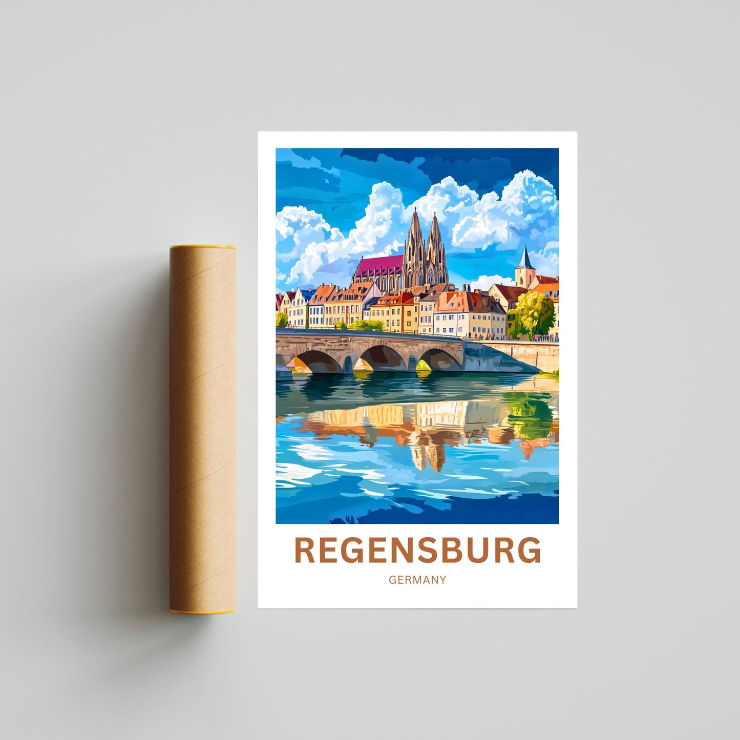 Regensburg Travel Poster -  Timeless Beauty