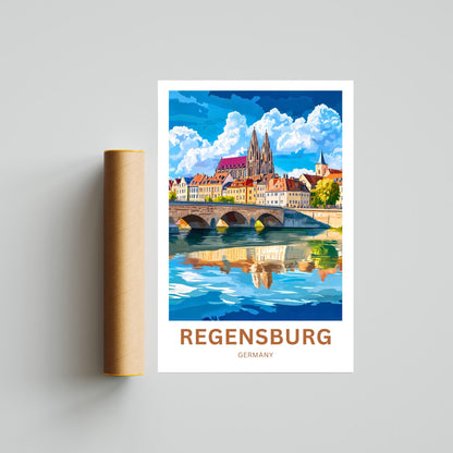 Regensburg Travel Poster -  Timeless Beauty