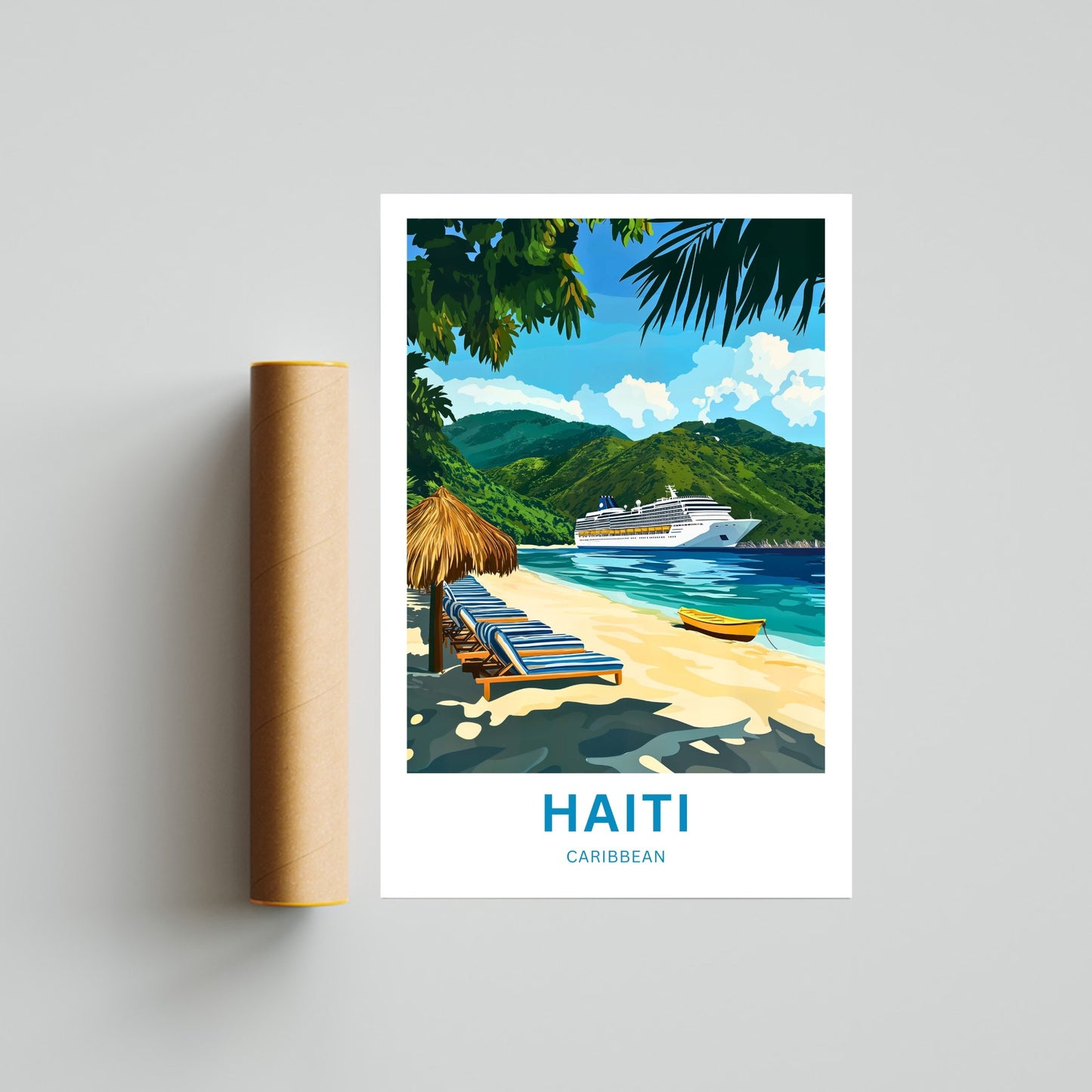 Haiti Travel Poster - Anchored in Paradise