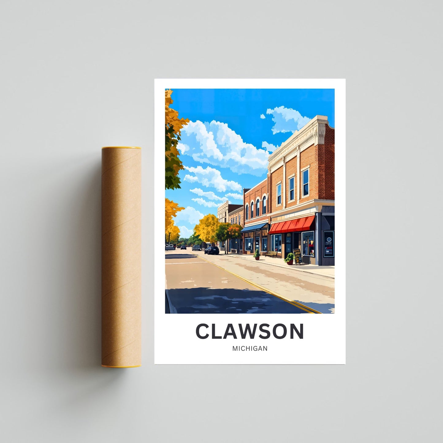 Clawson Travel Poster - City in Michigan