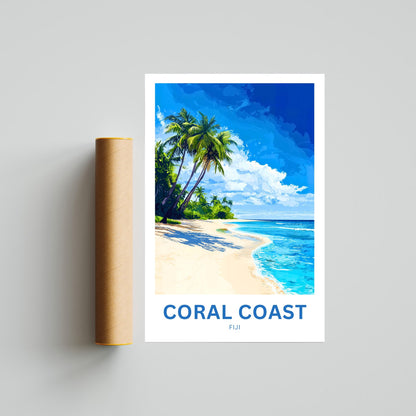 Coral Coast, Fiji Travel Poster
